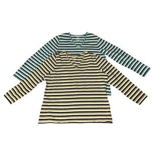 new cotton duo of venezia heavyweight v neck long sleeves size women’s 18/20